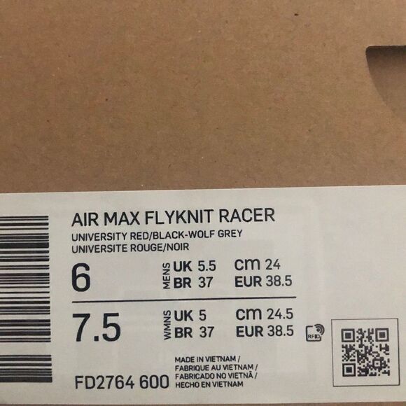 Nike Air Max Flyknit Racer Sneakers Men’s Size 6/ Women’s size 7.5 - Picture 8 of 8